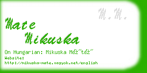 mate mikuska business card